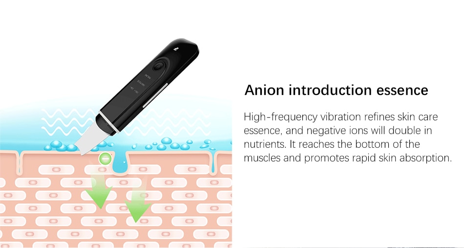 inFace Ultrasonic Skin Care Scrubber Spatula Face Massager Dead Skin Blackhead Removal Ultrasound Facial Peeling Lifting Devices