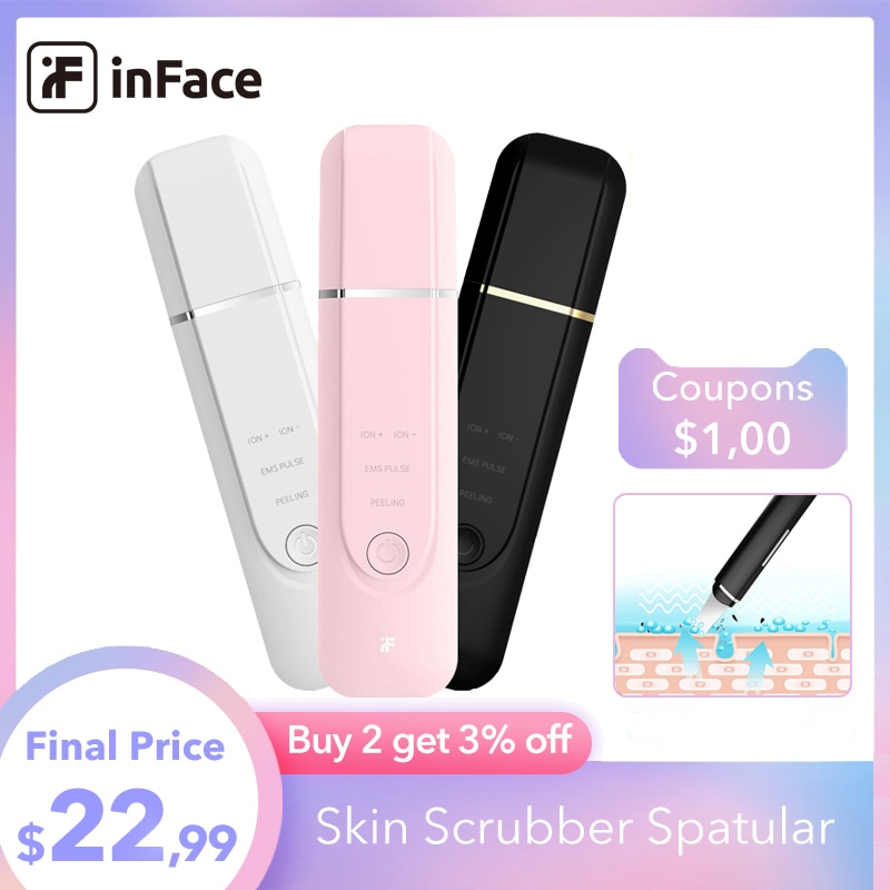 inFace Ultrasonic Skin Care Scrubber Spatula Face Massager Dead Skin Blackhead Removal Ultrasound Facial Peeling Lifting Devices inFace Ultrasonic Skin Care Scrubber Spatula Face Massager Dead Skin Blackhead Removal Ultrasound Facial Peeling Lifting Devices
