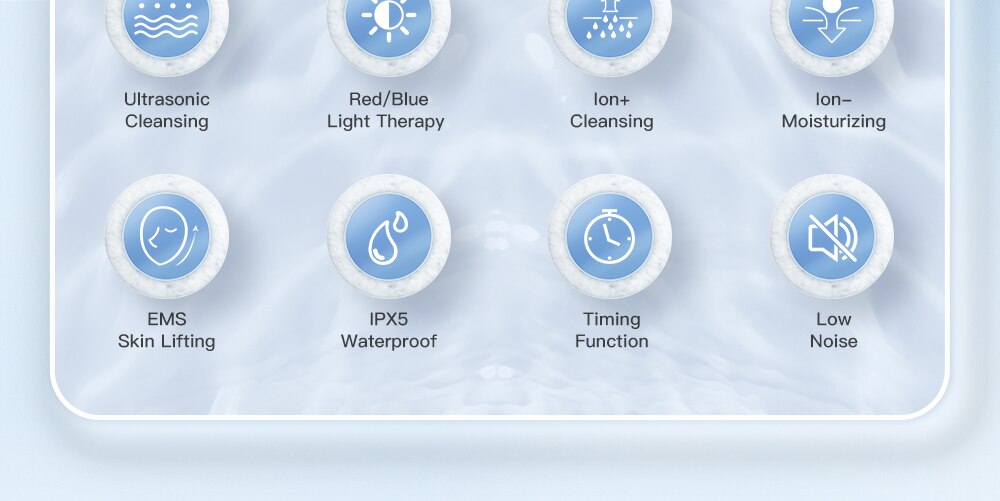 ANLAN Ultrasonic Skin Scrubber Blue Light Skin Care Deep Face Cleaning Peeling Shovel Facial Pore Cleaner Facial Lifting Machine