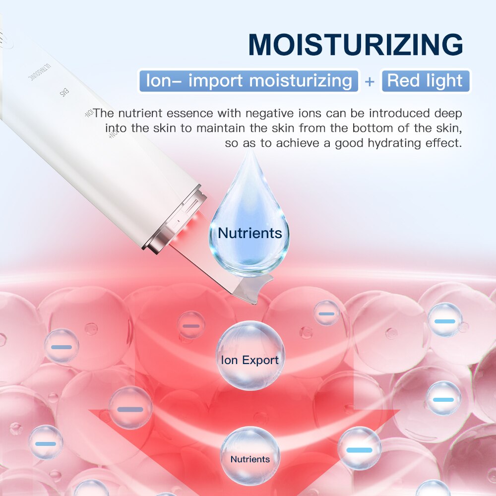 ANLAN Ultrasonic Skin Scrubber Blue Light Skin Care Deep Face Cleaning Peeling Shovel Facial Pore Cleaner Facial Lifting Machine ANLAN Ultrasonic Skin Scrubber Blue Light Skin Care Deep Face Cleaning Peeling Shovel Facial Pore Cleaner Facial Lifting Machine