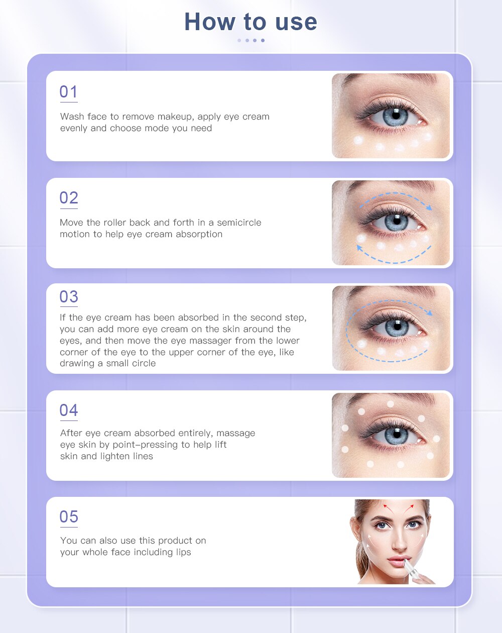 ANLAN EMS Electric Eye Massager Eye Skin Lift Anti Age Wrinkle Skin Care Tool Vibration 45℃ Hot Massage Relax Eyes Photo Therapy