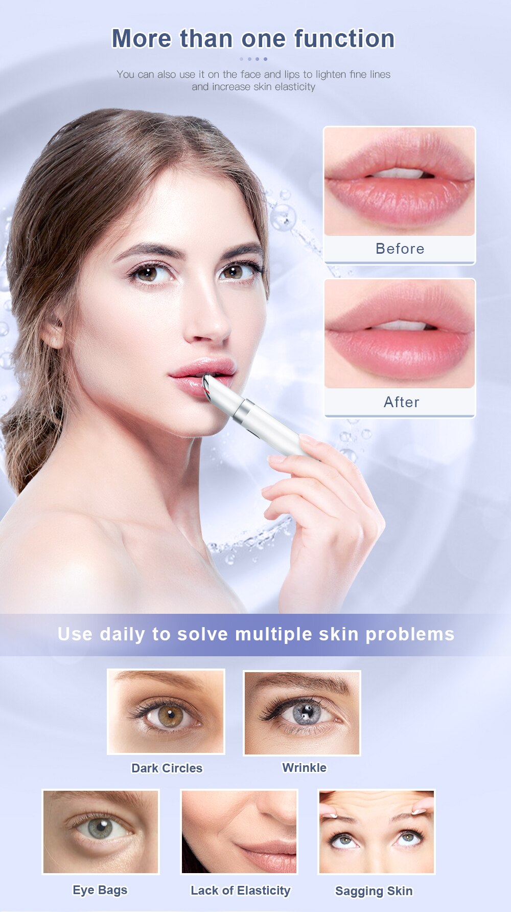 ANLAN EMS Electric Eye Massager Eye Skin Lift Anti Age Wrinkle Skin Care Tool Vibration 45℃ Hot Massage Relax Eyes Photo Therapy