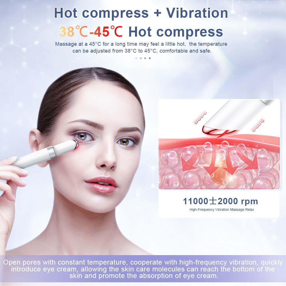 ANLAN EMS Electric Eye Massager Eye Skin Lift Anti Age Wrinkle Skin Care Tool Vibration 45℃ Hot Massage Relax Eyes Photo Therapy ANLAN EMS Electric Eye Massager Eye Skin Lift Anti Age Wrinkle Skin Care Tool Vibration 45℃ Hot Massage Relax Eyes Photo Therapy