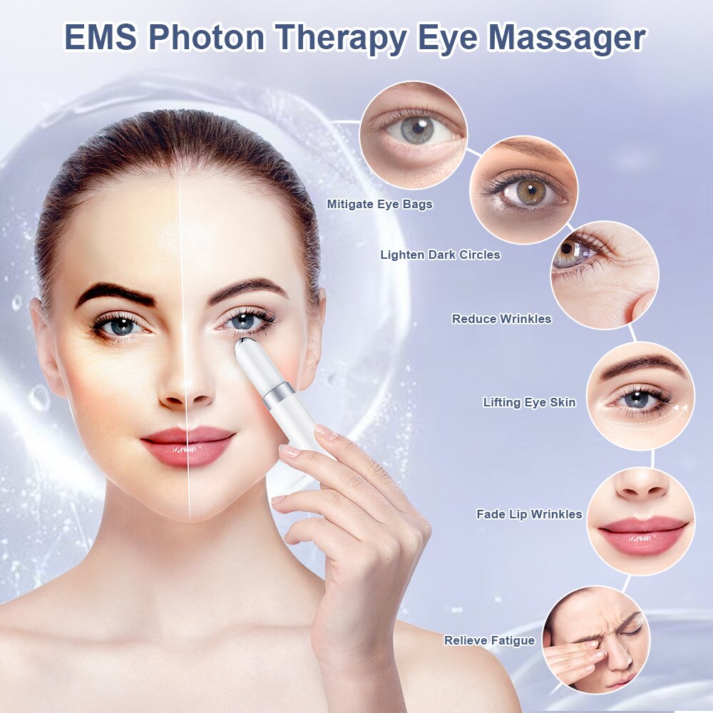 ANLAN EMS Electric Eye Massager Eye Skin Lift Anti Age Wrinkle Skin Care Tool Vibration 45℃ Hot Massage Relax Eyes Photo Therapy ANLAN EMS Electric Eye Massager Eye Skin Lift Anti Age Wrinkle Skin Care Tool Vibration 45℃ Hot Massage Relax Eyes Photo Therapy