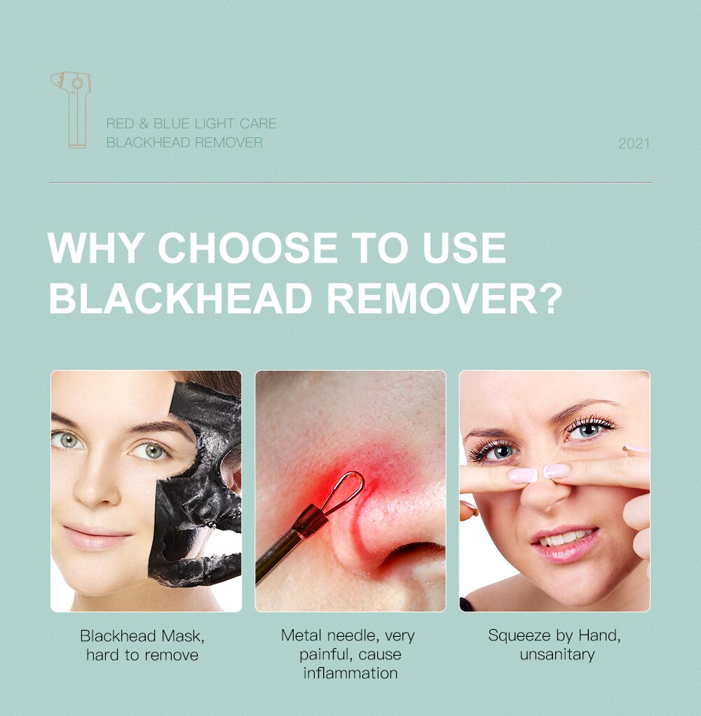 ANLAN Blackhead Remover Vacuum Acne Cleaner Deep Pore Cleaner Light Therapy Skin Care Pimple Remover Tool Facial Cleaning Tools