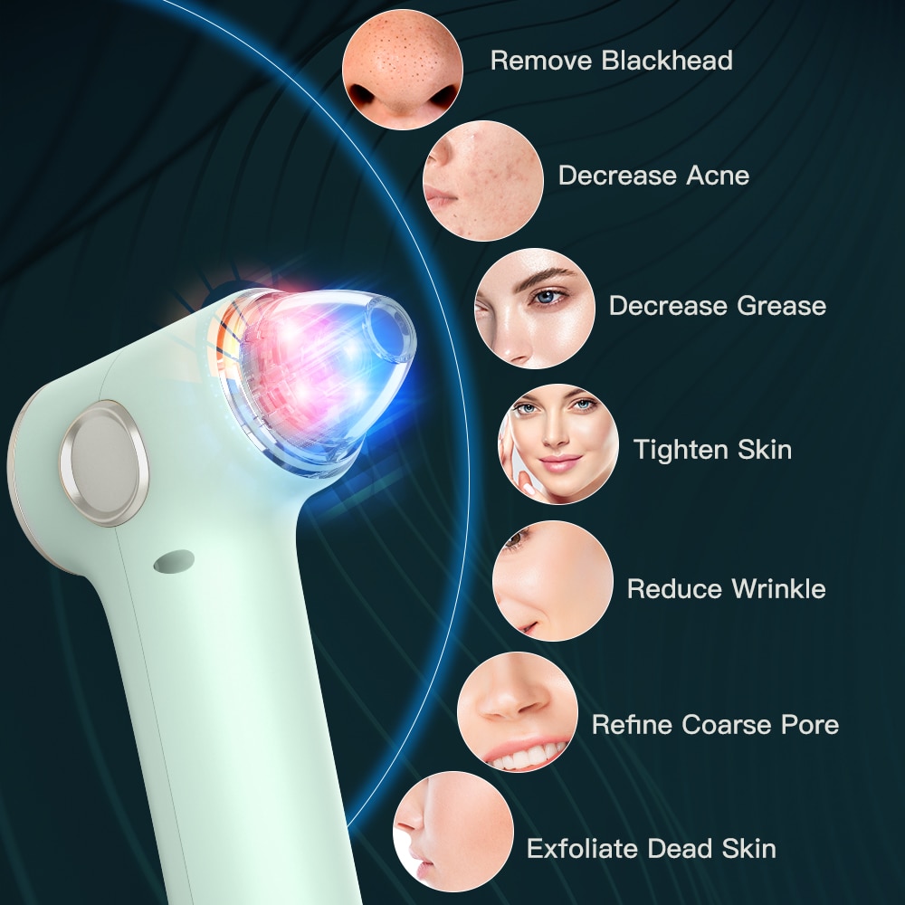 ANLAN Blackhead Remover Vacuum Acne Cleaner Deep Pore Cleaner Light Therapy Skin Care Pimple Remover Tool Facial Cleaning Tools ANLAN Blackhead Remover Vacuum Acne Cleaner Deep Pore Cleaner Light Therapy Skin Care Pimple Remover Tool Facial Cleaning Tools