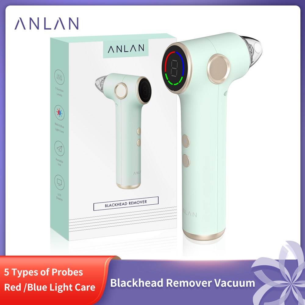 ANLAN Blackhead Remover Vacuum Acne Cleaner Deep Pore Cleaner Light Therapy Skin Care Pimple Remover Tool Facial Cleaning Tools ANLAN Blackhead Remover Vacuum Acne Cleaner Deep Pore Cleaner Light Therapy Skin Care Pimple Remover Tool Facial Cleaning Tools