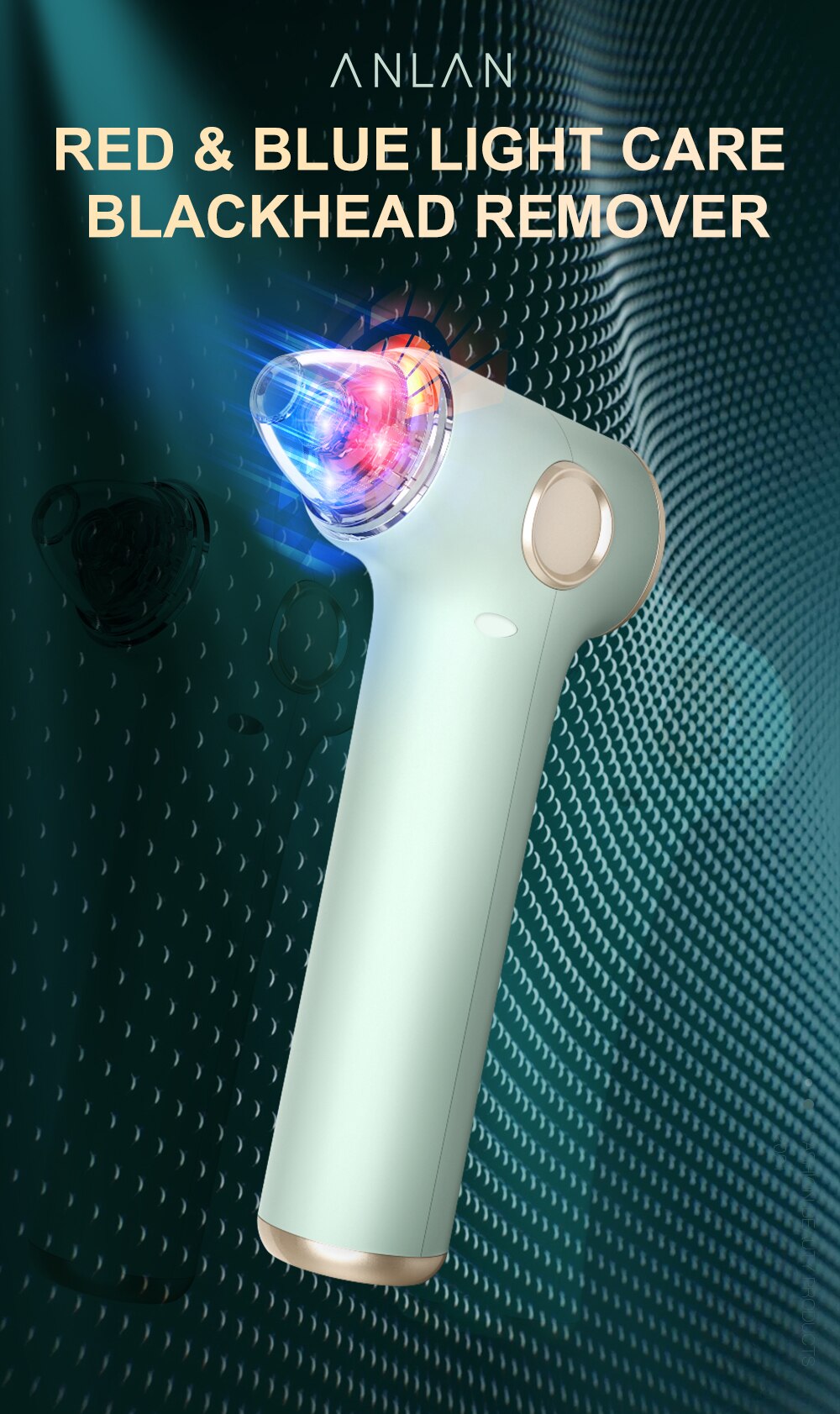 ANLAN Blackhead Remover Vacuum Acne Cleaner Deep Pore Cleaner Light Therapy Skin Care Pimple Remover Tool Facial Cleaning Tools