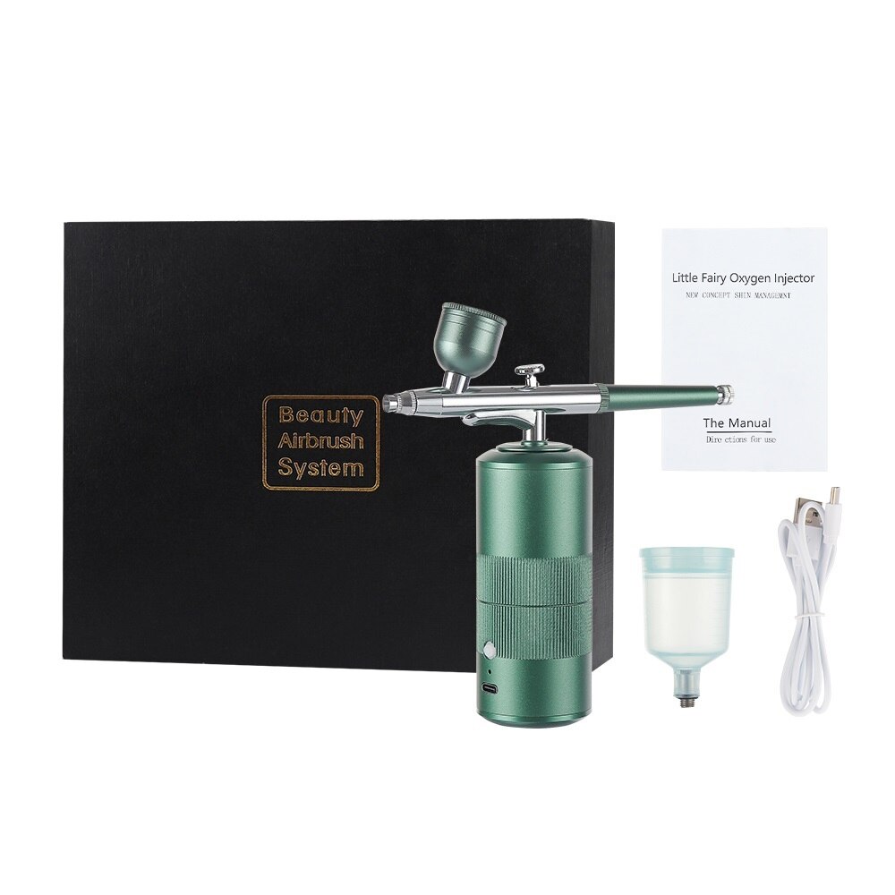 Portable Mini Airbrush Set Facial Water Oxygen Injector Machine Compressor Skin Mouisture Multi-Function Makeup Paint Art Spray