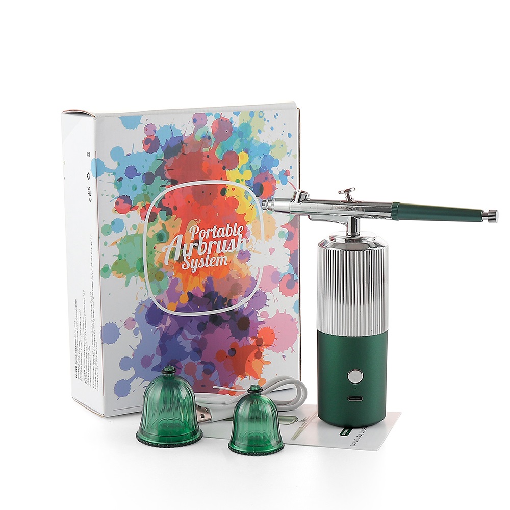 Portable Mini Airbrush Set Facial Water Oxygen Injector Machine Compressor Skin Mouisture Multi-Function Makeup Paint Art Spray