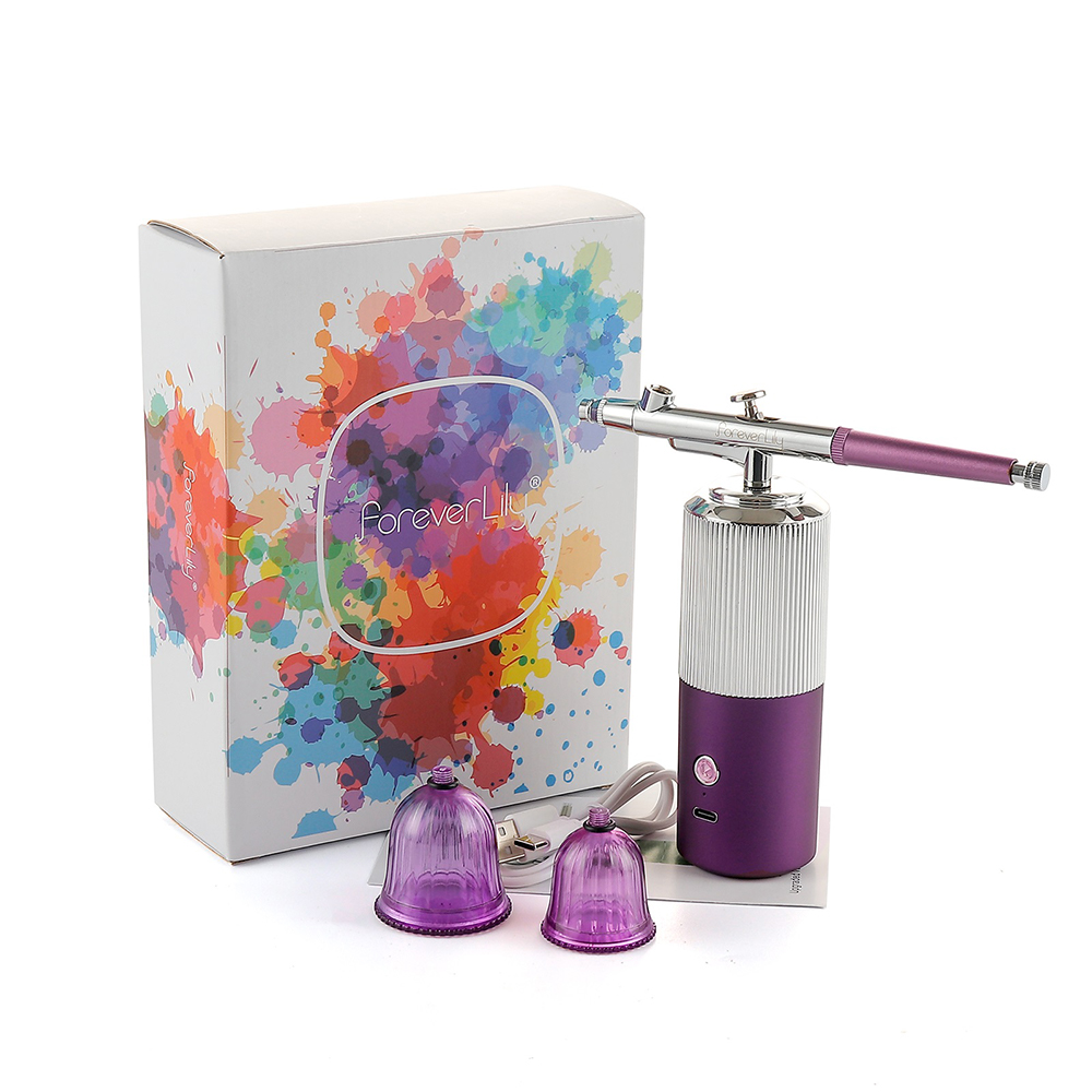 Portable Mini Airbrush Set Facial Water Oxygen Injector Machine Compressor Skin Mouisture Multi-Function Makeup Paint Art Spray