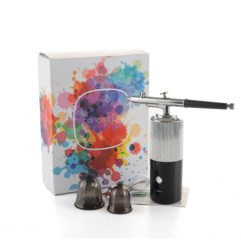 Portable Mini Airbrush Set Facial Water Oxygen Injector Machine Compressor Skin Mouisture Multi-Function Makeup Paint Art Spray