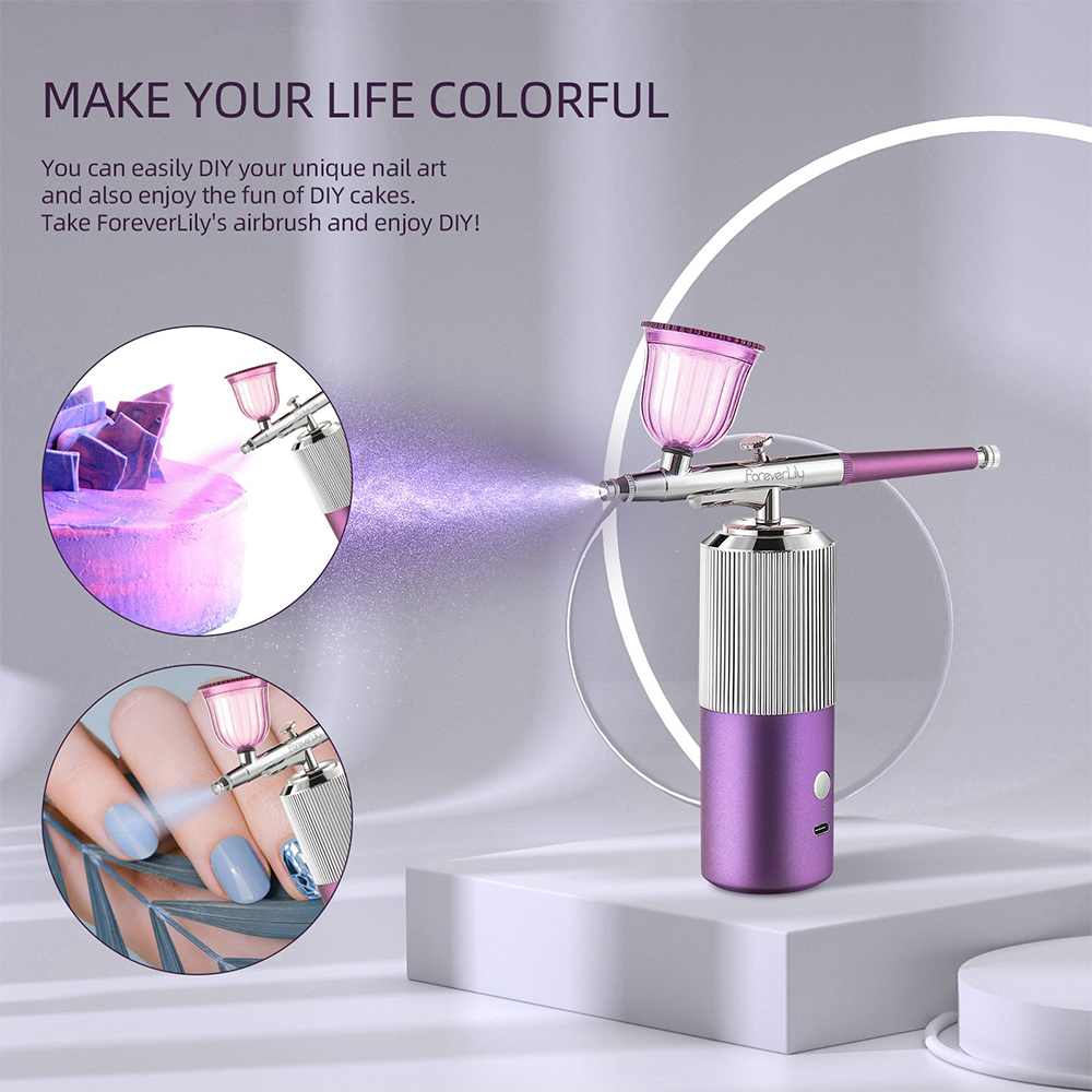 Portable Mini Airbrush Set Facial Water Oxygen Injector Machine Compressor Skin Mouisture Multi-Function Makeup Paint Art Spray