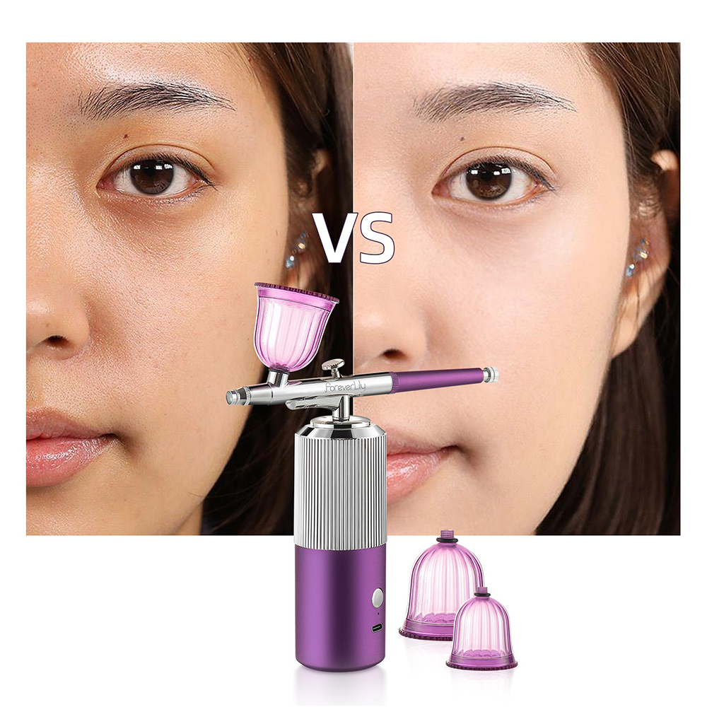 Portable Mini Airbrush Set Facial Water Oxygen Injector Machine Compressor Skin Mouisture Multi-Function Makeup Paint Art Spray