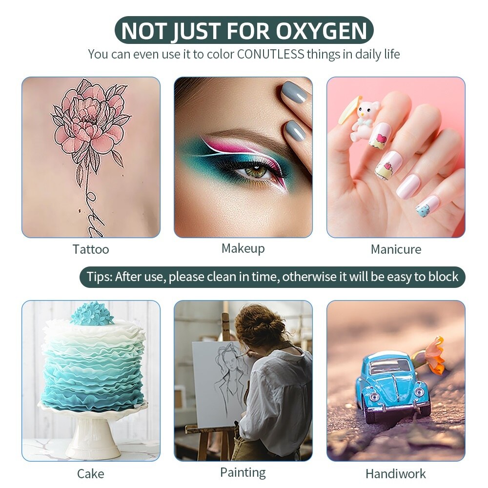 Portable Mini Airbrush Set Facial Water Oxygen Injector Machine Compressor Skin Mouisture Multi-Function Makeup Paint Art Spray Portable Mini Airbrush Set Facial Water Oxygen Injector Machine Compressor Skin Mouisture Multi-Function Makeup Paint Art Spray