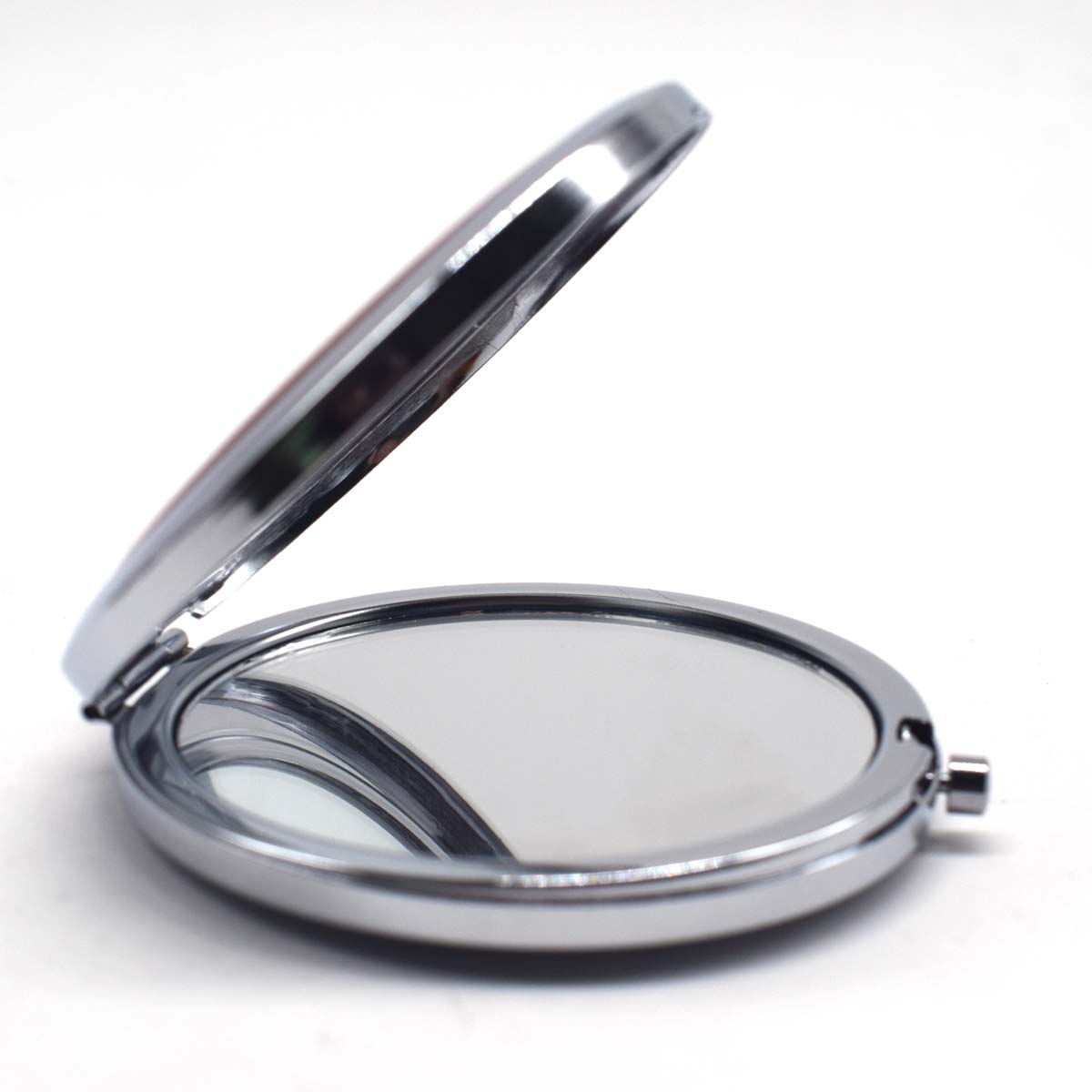 Portable Foldable Pocket Metal Makeup Compact Mirror Woman Cosmetic Mini Beauty Normal Magnifying Mirror Double Sides Mirrors