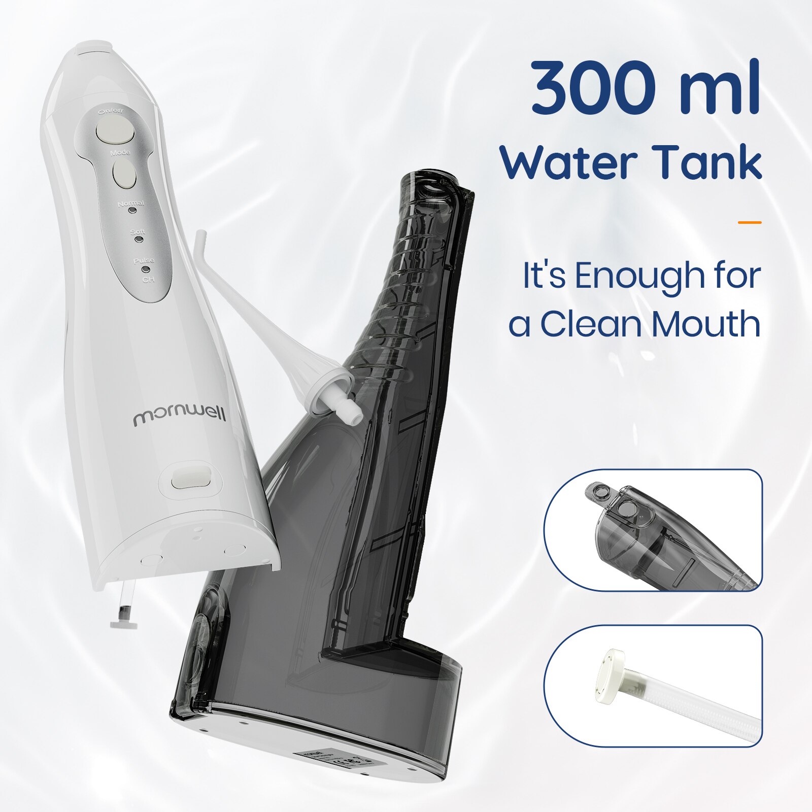 Oral Irrigator USB Rechargeable Water Flosser Portable Dental Water Jet 300ML Water Tank Waterproof Teeth Cleaner Oral Irrigator USB Rechargeable Water Flosser Portable Dental Water Jet 300ML Water Tank Waterproof Teeth Cleaner