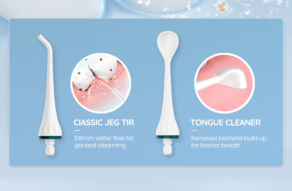 Oral Irrigator USB Rechargeable Water Flosser Portable Dental Water Jet 300ML Water Tank Waterproof Teeth Cleaner