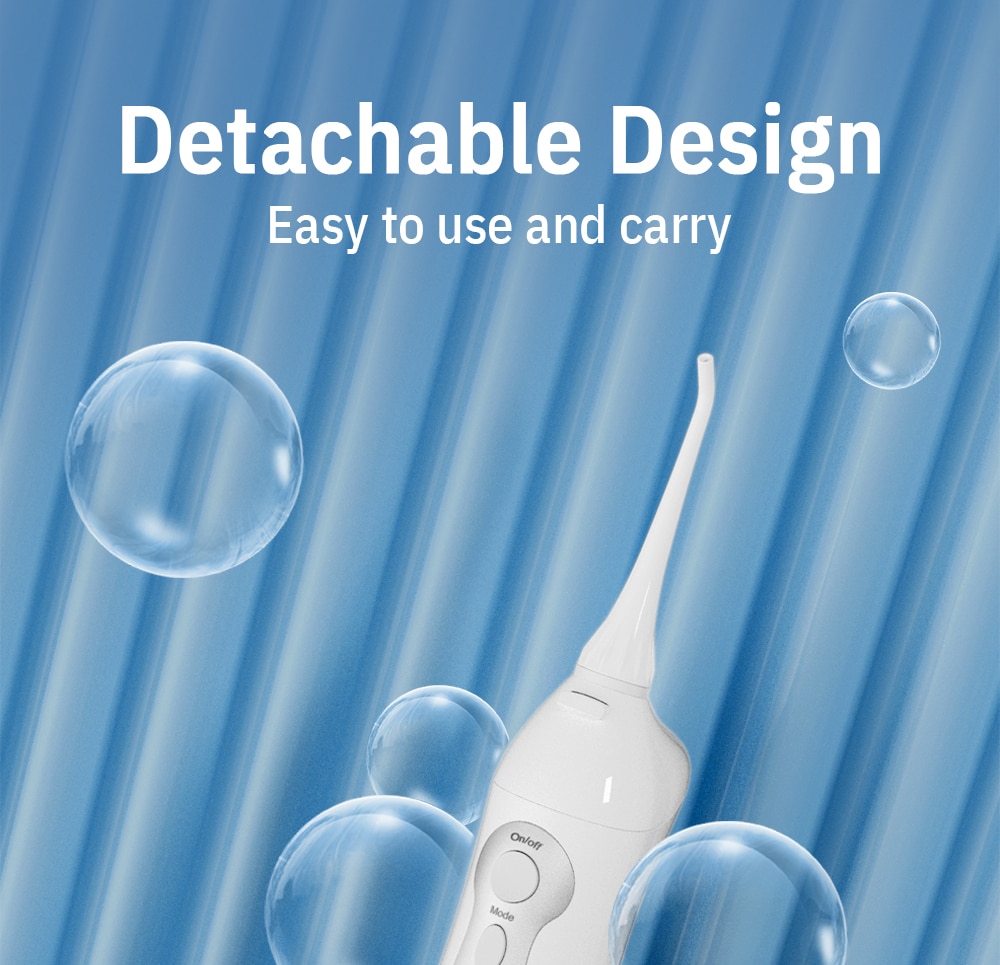 Oral Irrigator USB Rechargeable Water Flosser Portable Dental Water Jet 300ML Water Tank Waterproof Teeth Cleaner