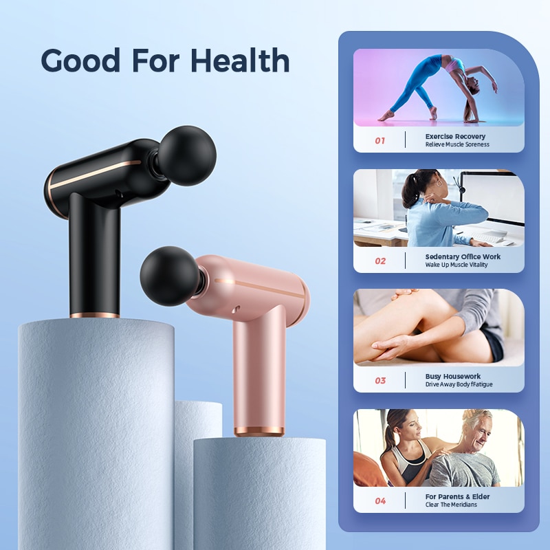 MUKASI Massage Gun Portable Percussion Pistol Massager For Body Neck Deep Tissue Muscle Relaxation Gout Pain Relief Fitness MUKASI Massage Gun Portable Percussion Pistol Massager For Body Neck Deep Tissue Muscle Relaxation Gout Pain Relief Fitness