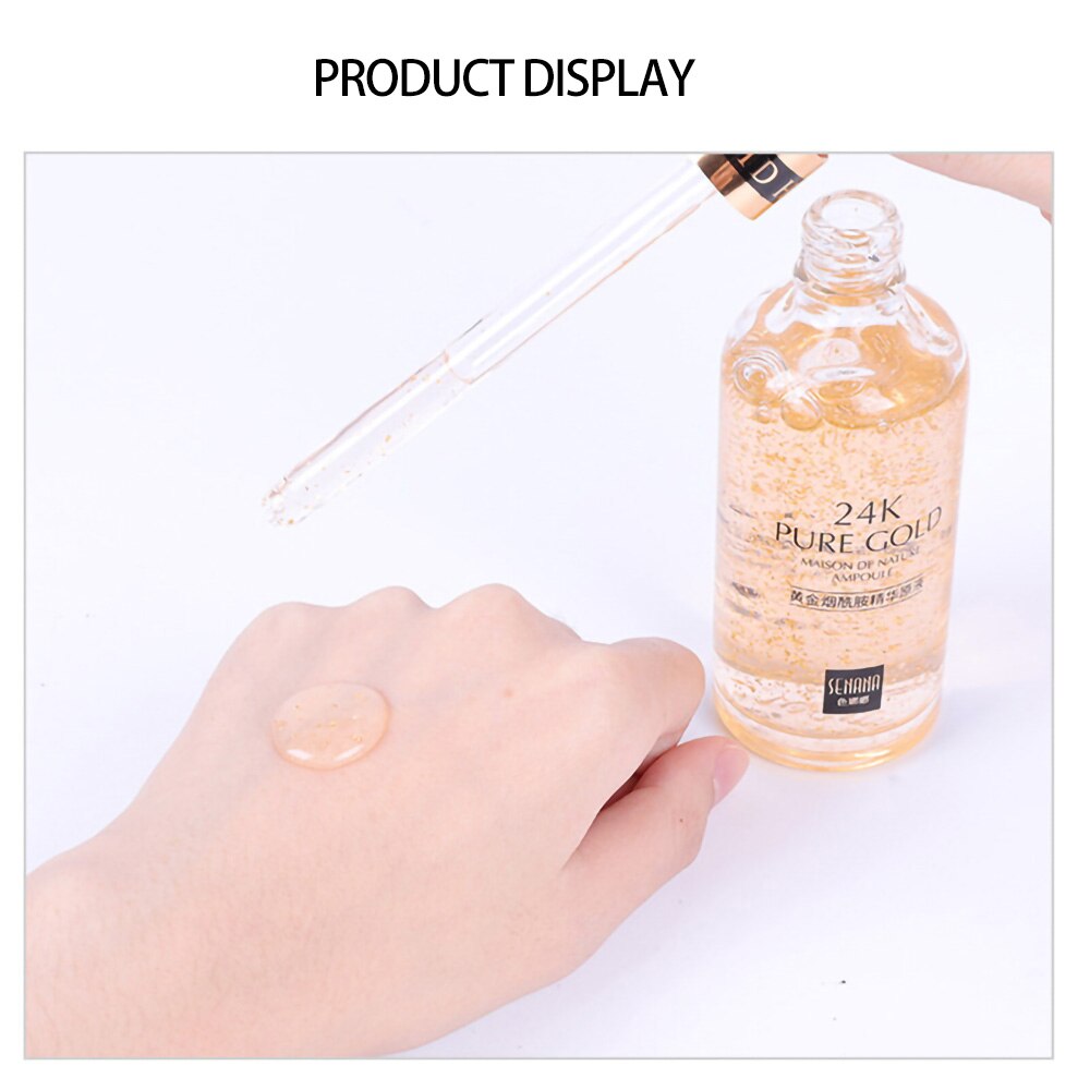 Skincare Product 24K Gold Niacinamide Face Serum Anti Aging Hyaluronic Acid for Face Shrinks Pores Korean Skin Care Products
