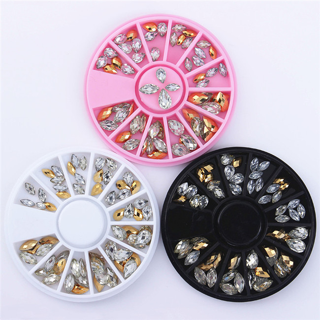 BORN PRETTY Nail Rhinestone Small Irregular Beads Mixed Color Stone Manicuring 3D Nail Art Decoration In Wheel Nails Accessories