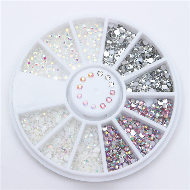 BORN PRETTY Nail Rhinestone Small Irregular Beads Mixed Color Stone Manicuring 3D Nail Art Decoration In Wheel Nails Accessories