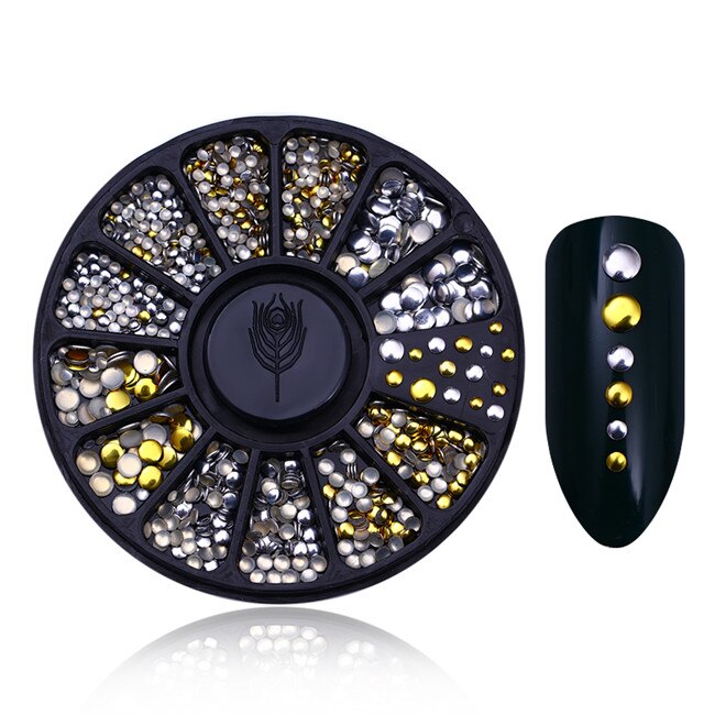 BORN PRETTY Nail Rhinestone Small Irregular Beads Mixed Color Stone Manicuring 3D Nail Art Decoration In Wheel Nails Accessories