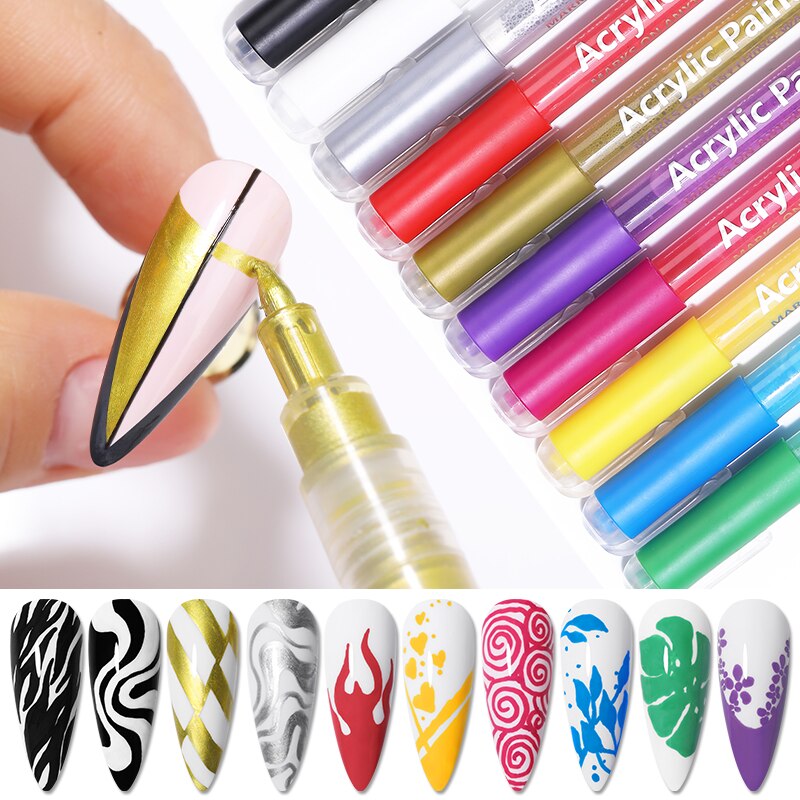 1 Pc Waterproof Nail Art Graffiti Pen Abstract Lines Flower Sketch Drawing Tools Nail Painting DIY Nail Art Accessories Tools