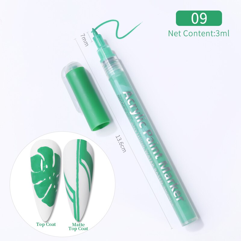 1 Pc Waterproof Nail Art Graffiti Pen Abstract Lines Flower Sketch Drawing Tools Nail Painting DIY Nail Art Accessories Tools