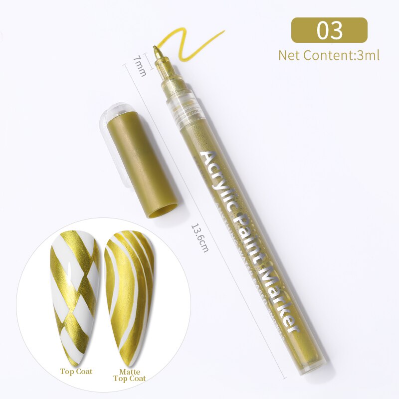 1 Pc Waterproof Nail Art Graffiti Pen Abstract Lines Flower Sketch Drawing Tools Nail Painting DIY Nail Art Accessories Tools