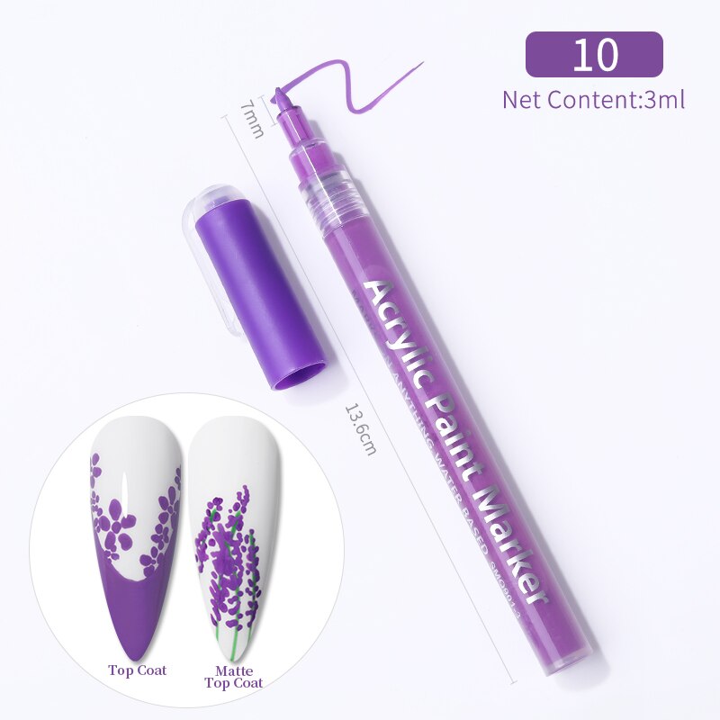 1 Pc Waterproof Nail Art Graffiti Pen Abstract Lines Flower Sketch Drawing Tools Nail Painting DIY Nail Art Accessories Tools