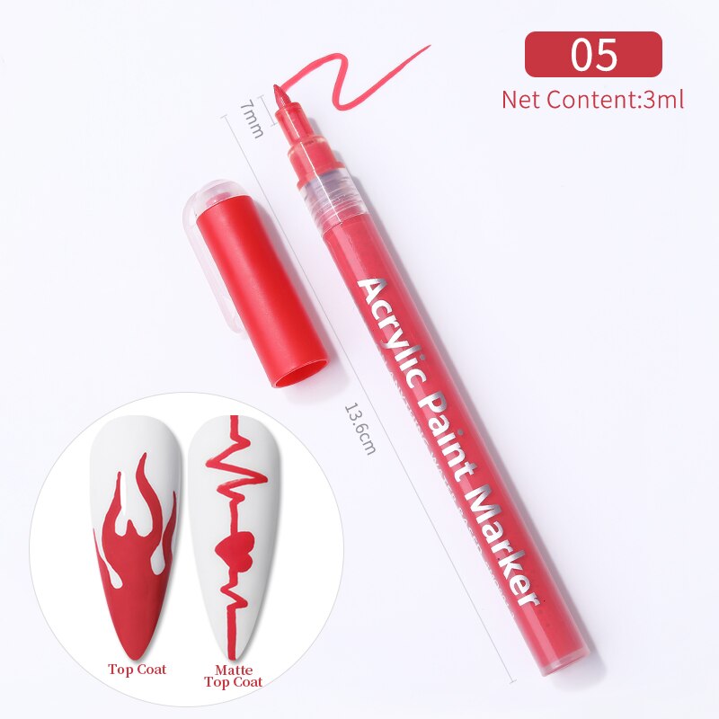 1 Pc Waterproof Nail Art Graffiti Pen Abstract Lines Flower Sketch Drawing Tools Nail Painting DIY Nail Art Accessories Tools