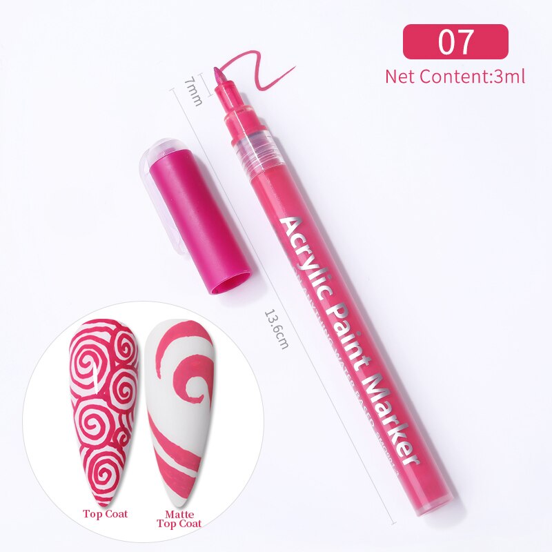 1 Pc Waterproof Nail Art Graffiti Pen Abstract Lines Flower Sketch Drawing Tools Nail Painting DIY Nail Art Accessories Tools
