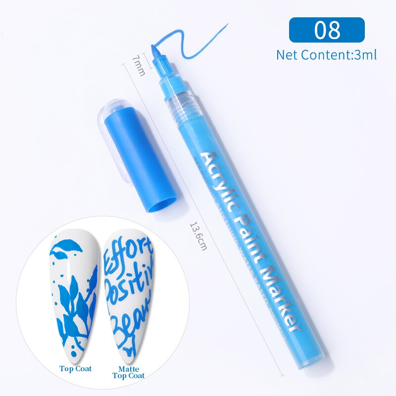 1 Pc Waterproof Nail Art Graffiti Pen Abstract Lines Flower Sketch Drawing Tools Nail Painting DIY Nail Art Accessories Tools