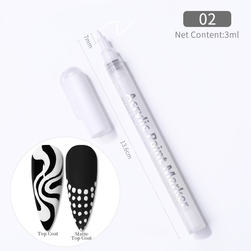 1 Pc Waterproof Nail Art Graffiti Pen Abstract Lines Flower Sketch Drawing Tools Nail Painting DIY Nail Art Accessories Tools