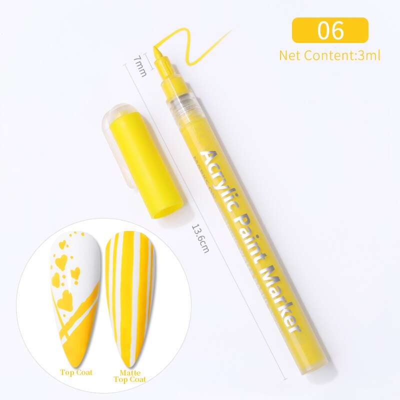 1 Pc Waterproof Nail Art Graffiti Pen Abstract Lines Flower Sketch Drawing Tools Nail Painting DIY Nail Art Accessories Tools