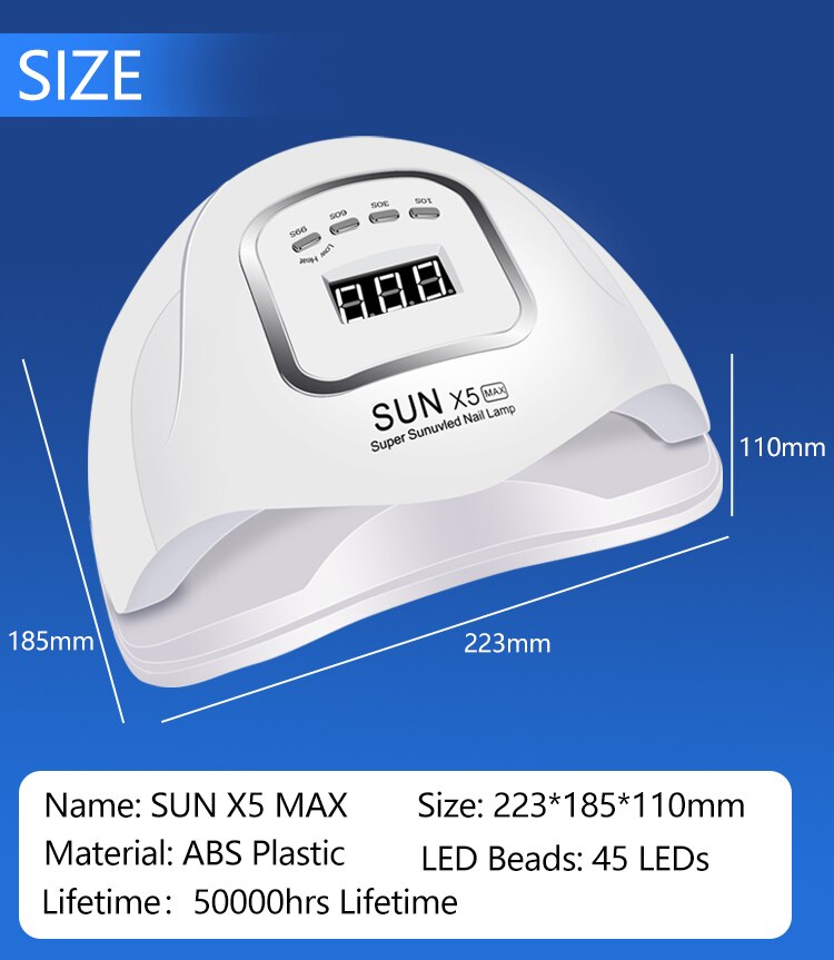 66LEDs Powerful UV LED Nail Dryer For Drying Nail Gel Polish Portable Design With Large LCD Touch Screen Smart Sensor Nail Lamp