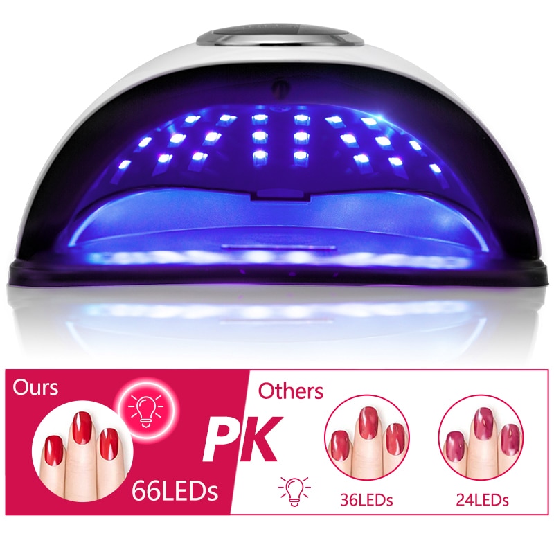 66LEDs Powerful UV LED Nail Dryer For Drying Nail Gel Polish Portable Design With Large LCD Touch Screen Smart Sensor Nail Lamp 66LEDs Powerful UV LED Nail Dryer For Drying Nail Gel Polish Portable Design With Large LCD Touch Screen Smart Sensor Nail Lamp