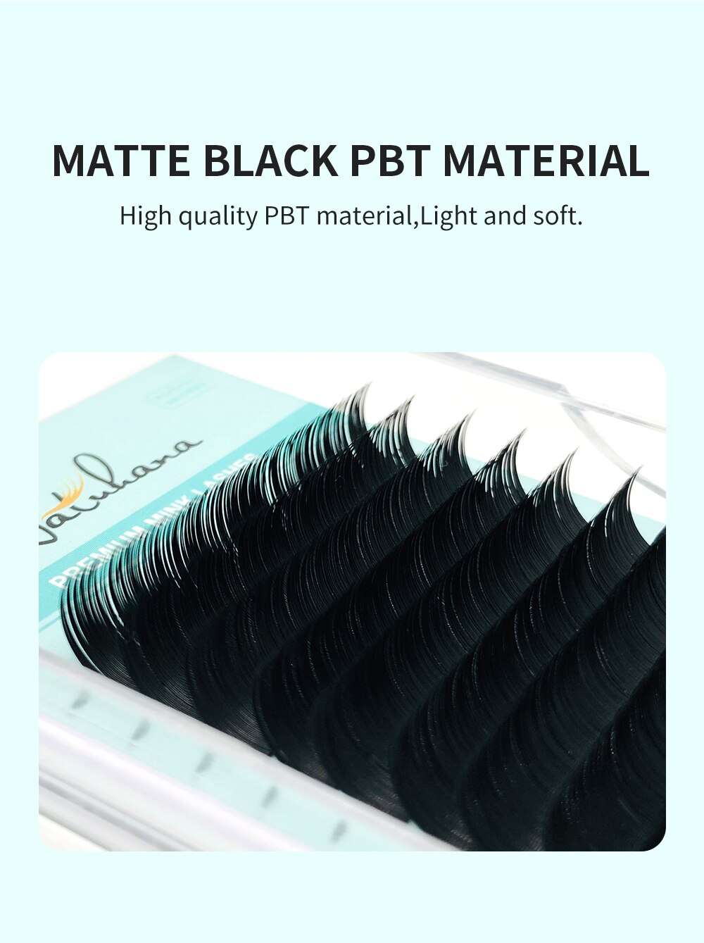 NATUHANA Korea PBT 16Rows B C D Curl Eyelash Extension False Individual Lashes Hand Made Faux Mink Eyelashes for Extensions