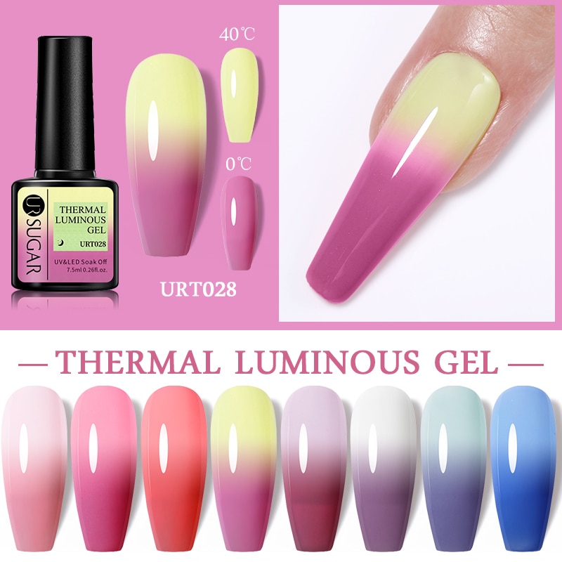UR SUGAR Thermal Gel Nail Polish Temperature Color-Changing Soak Off UV/LED Nail Gel Lacquers Varnish Gel Long Lasting Polish UR SUGAR Thermal Gel Nail Polish Temperature Color-Changing Soak Off UV/LED Nail Gel Lacquers Varnish Gel Long Lasting Polish