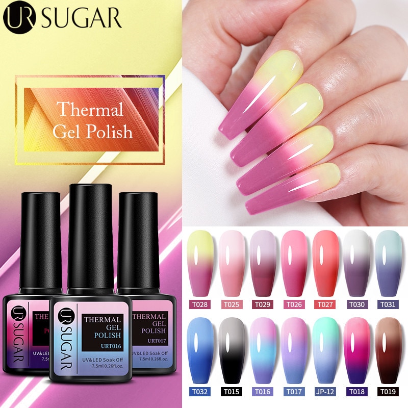UR SUGAR Thermal Gel Nail Polish Temperature Color-Changing Soak Off UV/LED Nail Gel Lacquers Varnish Gel Long Lasting Polish UR SUGAR Thermal Gel Nail Polish Temperature Color-Changing Soak Off UV/LED Nail Gel Lacquers Varnish Gel Long Lasting Polish
