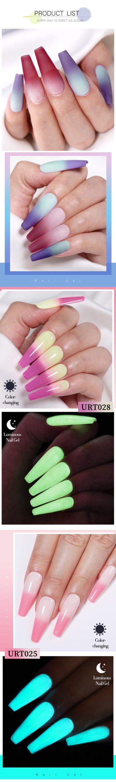 UR SUGAR Thermal Gel Nail Polish Temperature Color-Changing Soak Off UV/LED Nail Gel Lacquers Varnish Gel Long Lasting Polish