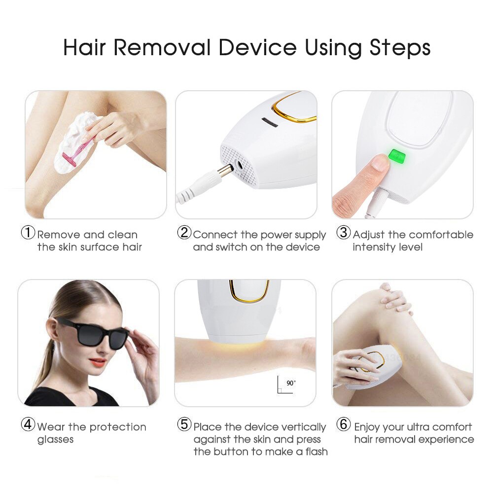 [ZS] Body Bikini IPL 500,000 Flash Depilator Pulses Permanent Laser Epilator Painless For Women Hair Removal Home Use Devices