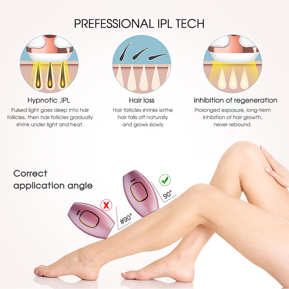 [ZS] Body Bikini IPL 500,000 Flash Depilator Pulses Permanent Laser Epilator Painless For Women Hair Removal Home Use Devices