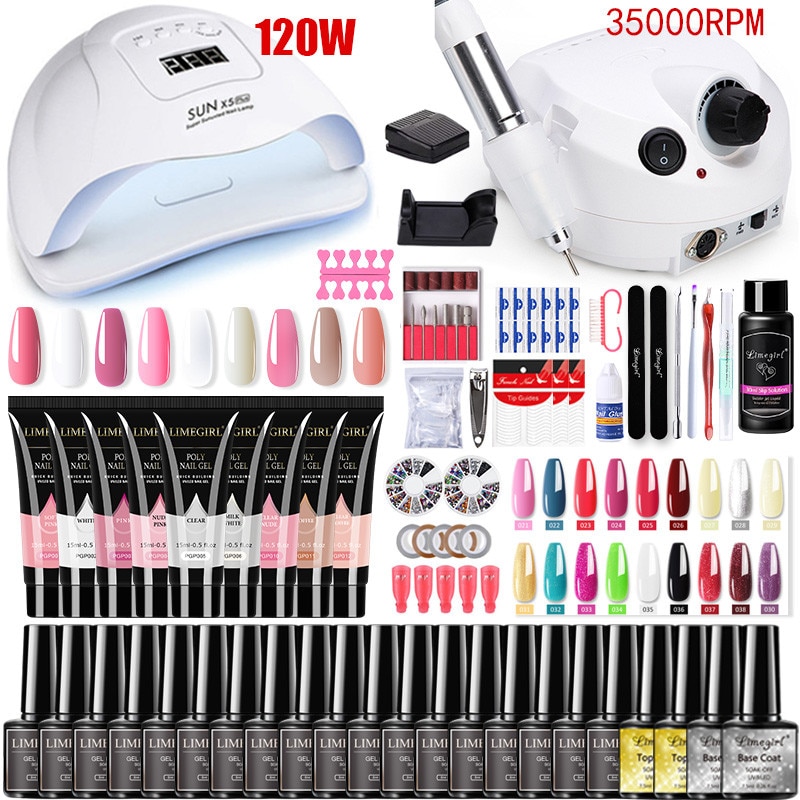 Manicure Set for Nail Extensions Gel Nail Polish Set Acrylic Kit Poly Nail Gel Set With UV LED Nail Lamp Gel Kits Nail Tools Set Manicure Set for Nail Extensions Gel Nail Polish Set Acrylic Kit Poly Nail Gel Set With UV LED Nail Lamp Gel Kits Nail Tools Set
