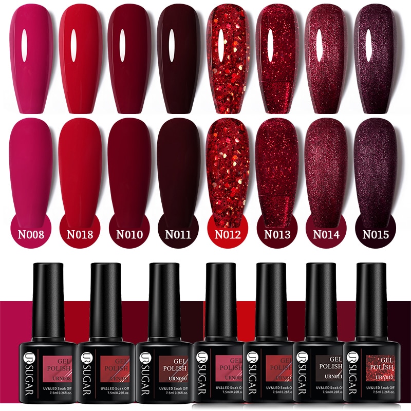 UR Sugar 7.5ML Gel Polish Manicure For Nails Christmas Semi Permanent Vernis Top Coat Soak Off UV LED Gel Color Glitter Varnish UR Sugar 7.5ML Gel Polish Manicure For Nails Christmas Semi Permanent Vernis Top Coat Soak Off UV LED Gel Color Glitter Varnish