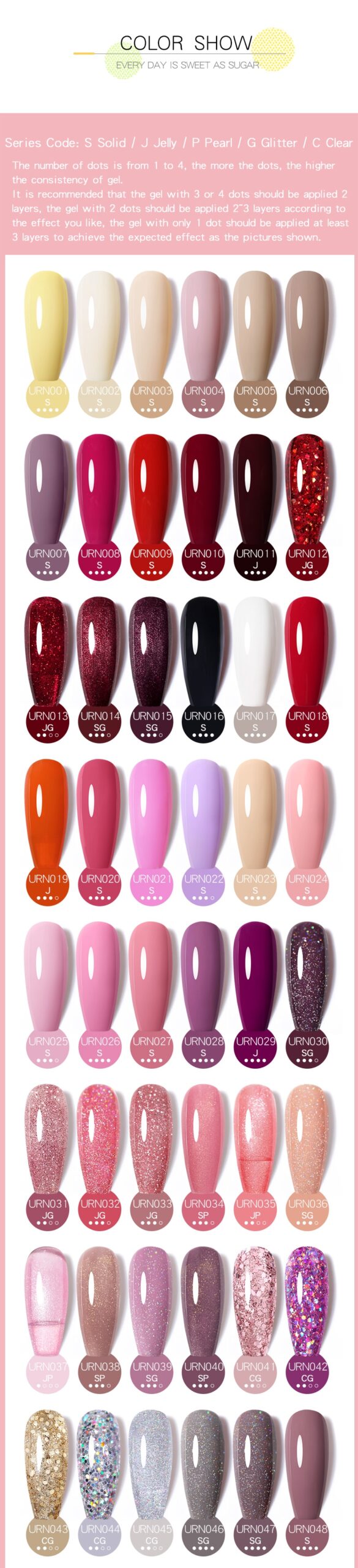 UR Sugar 7.5ML Gel Polish Manicure For Nails Christmas Semi Permanent Vernis Top Coat Soak Off UV LED Gel Color Glitter Varnish