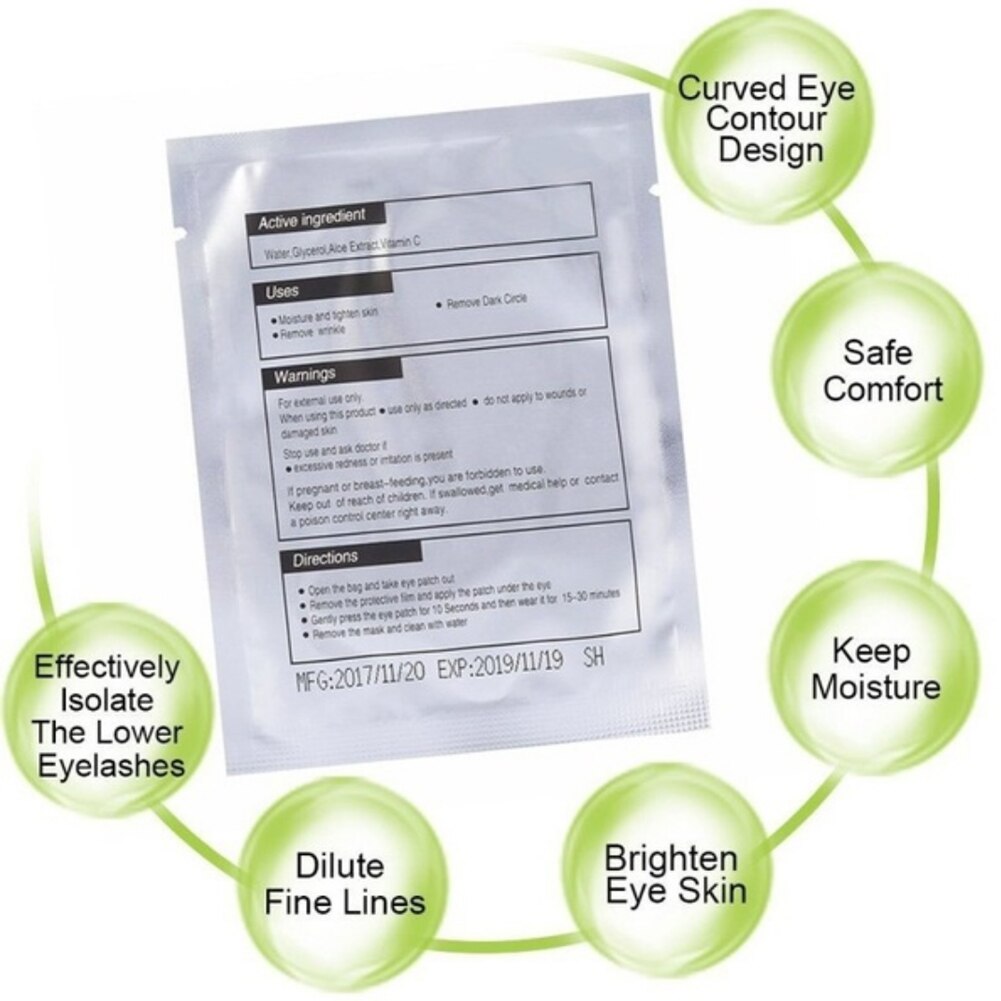 50/100pairs Eyelash Extension Paper Patches Grafted Eye Stickers 7 Color Eyelash Under Eye Pads Eye Paper Patches Tips Sticker