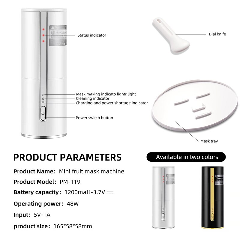 Mini Fruit Mask Machine DIY Fruit Vegetable Face Mask Maker Facial Care Beauty Machine Natural Collagen Cream Making Mask Kit Mini Fruit Mask Machine DIY Fruit Vegetable Face Mask Maker Facial Care Beauty Machine Natural Collagen Cream Making Mask Kit